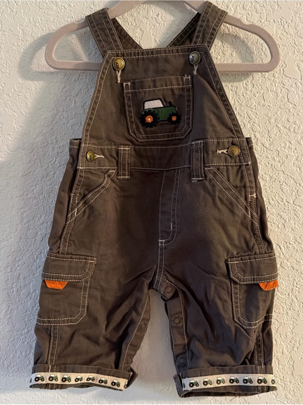 Vintage Gymboree Tractor Overalls 0-3M Cottagecore Y2K Baby /100% cotton.